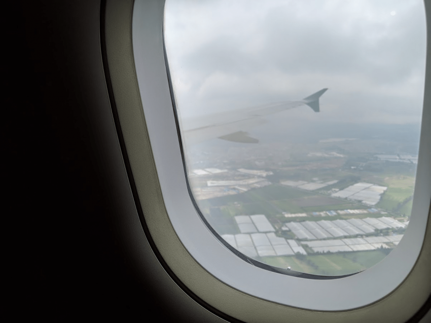 Arriving in Bogota – a photo I took as we were about to land